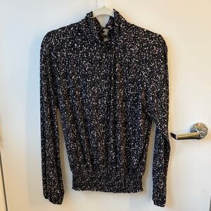 Allison Joy Black and Pink Patterned Blouse